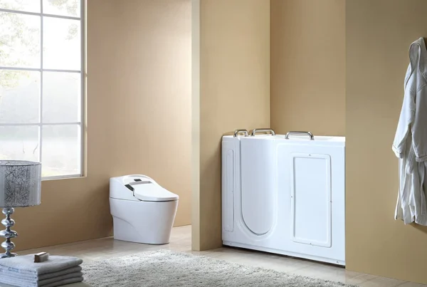 Enhance Your Bathroom with a 53-Inch Walk-In Freestanding Tub-Bathtub for the elderly