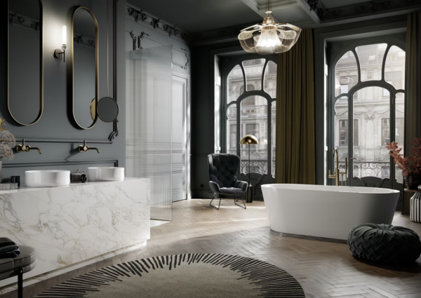 Contemporary Freestanding Oval Fiber Bath: A Perfect Addition to Modern Homes