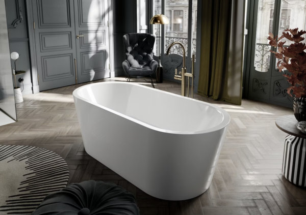 Contemporary Freestanding Oval Fiber Bath: A Perfect Addition to Modern Homes