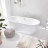 Contemporary Freestanding Oval Fiber Bath: A Perfect Addition to Modern Homes