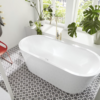 Contemporary Freestanding Oval Fiber Bath: A Perfect Addition to Modern Homes